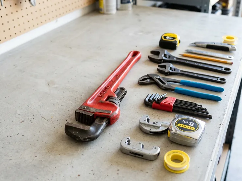 Professional plumbers in Tower, MI equipped with top-tier tools for residential and commercial plumbing services.